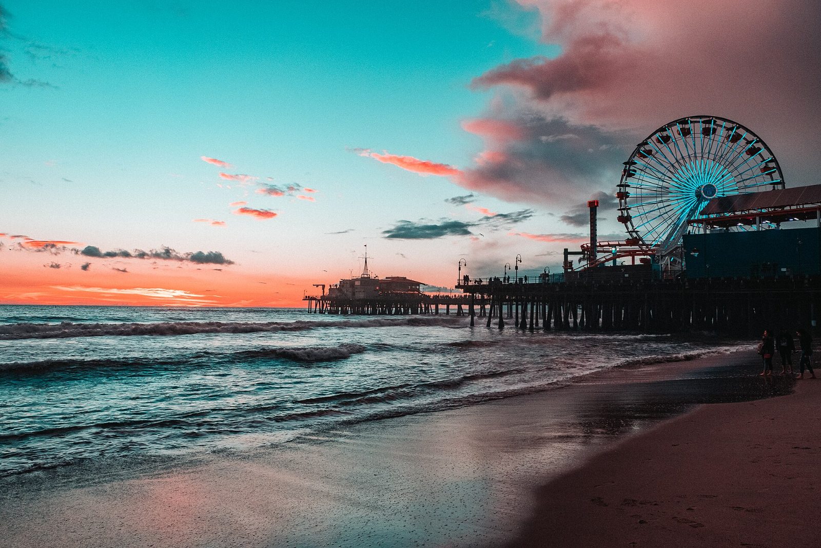 Santa Monica Pier at sunset